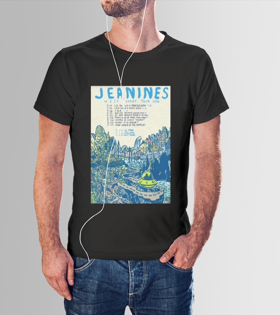 JEANINES West Coast Tour 2026 Cities And Venues T-Shirt