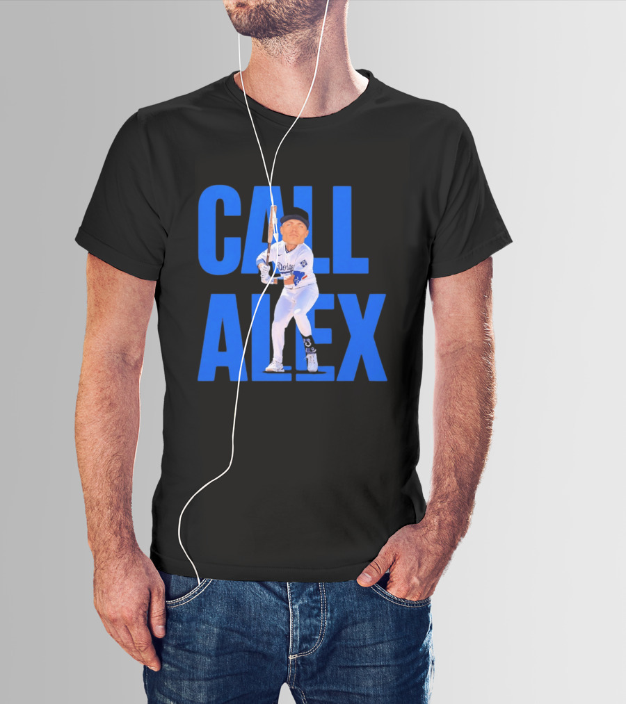 Call Alex Los Angeles Dodgers Baseball Player Caricature T-Shirt