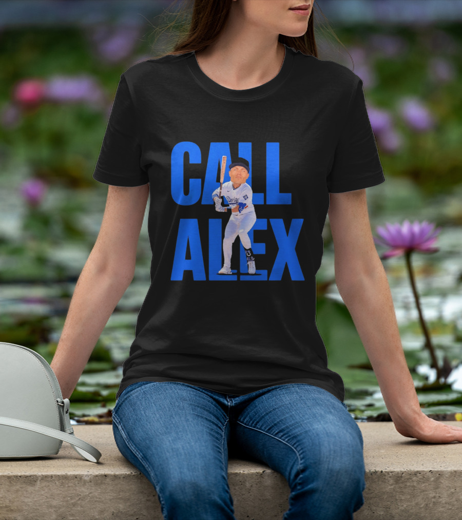 Call Alex Los Angeles Dodgers Baseball Player Caricature T-Shirt