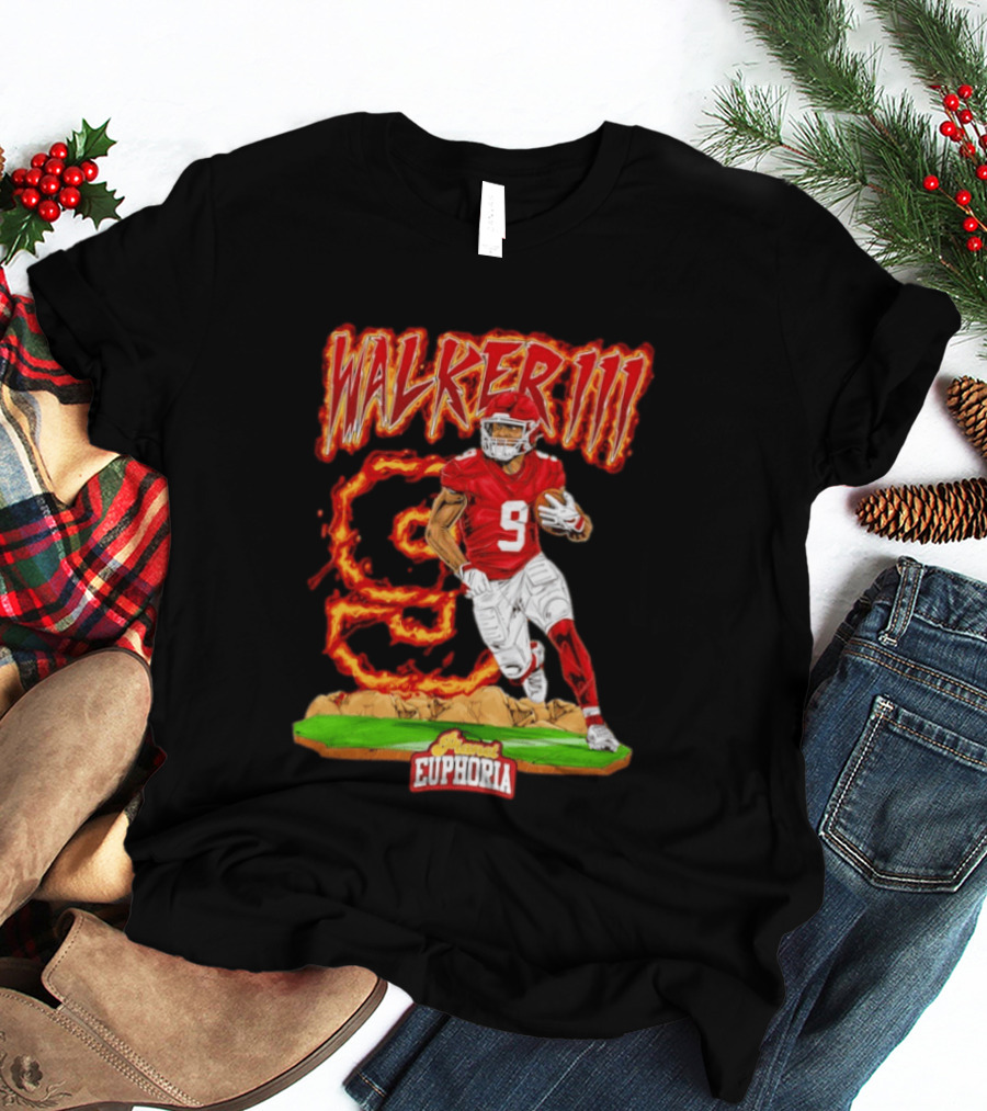 Walker III Kenneth 9 Kansas City Chiefs Flame Euphoria T-Shirt