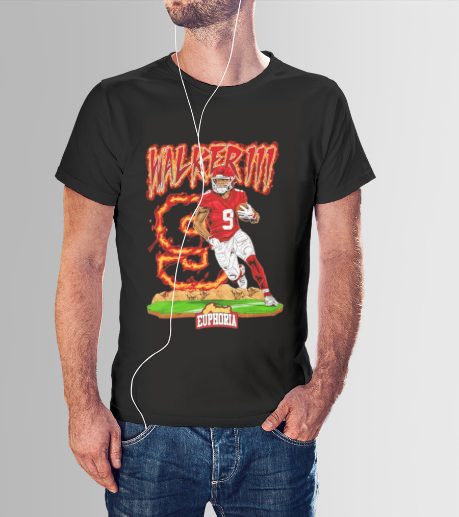 Walker III Kenneth 9 Kansas City Chiefs Flame Euphoria T-Shirt