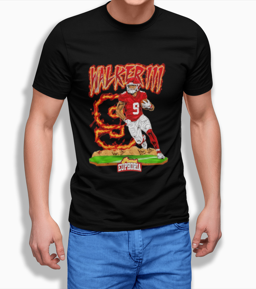 Walker III Kenneth 9 Kansas City Chiefs Flame Euphoria T-Shirt