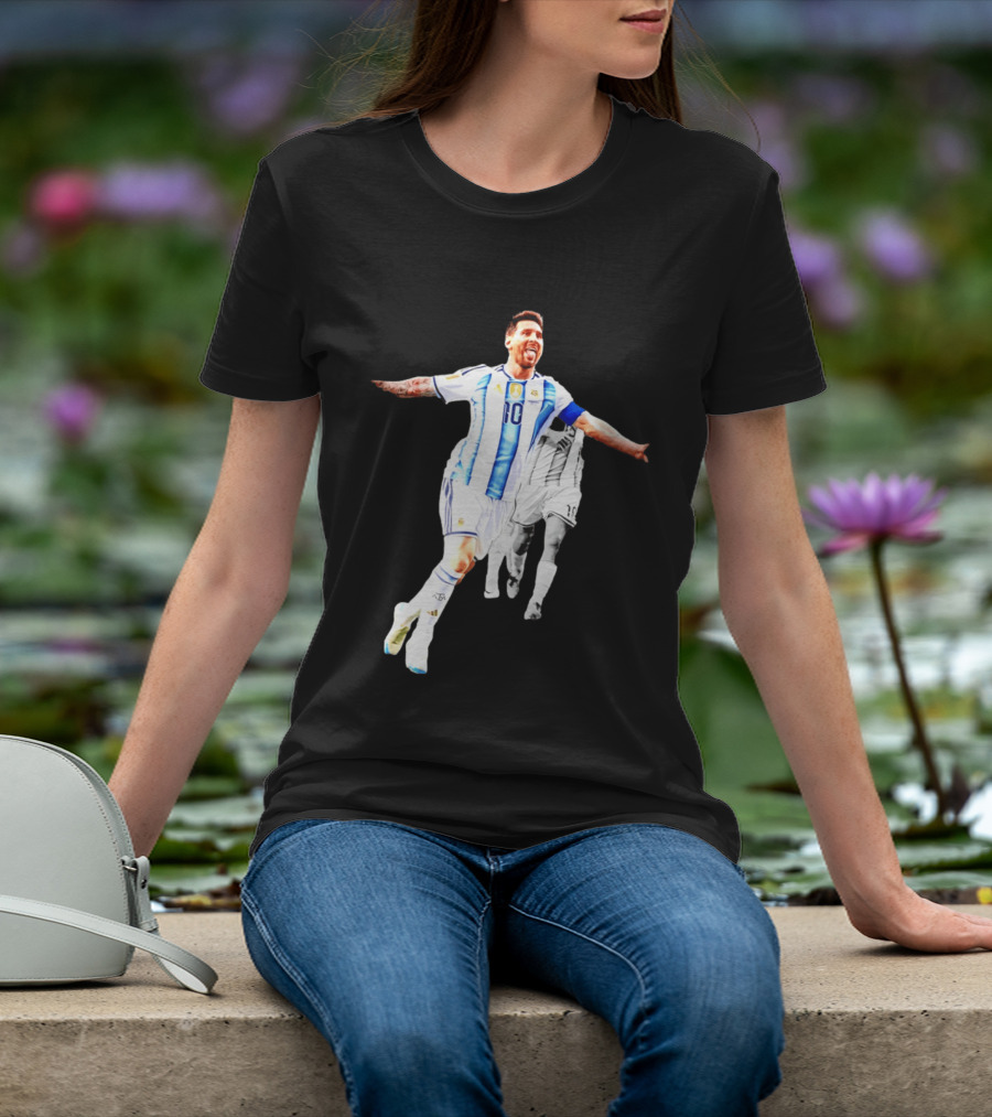 Lionel Messi Number 10 Argentina National Team Iconic Celebration T-Shirt