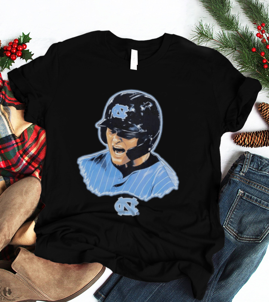 Macon Winslow North Carolina Tar Heels Baseball Player Helmet And Jersey T-Shirt