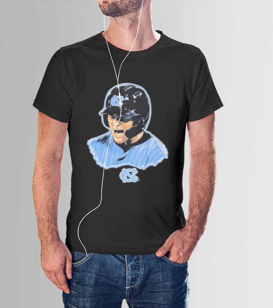 Macon Winslow North Carolina Tar Heels Baseball Player Helmet And Jersey T-Shirt