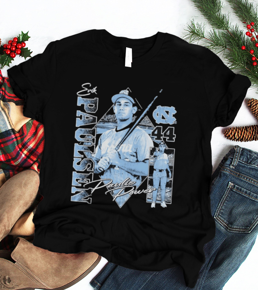 Erik Paulsen 44 UNC Paulie Power 90s Bootleg Baseball T-Shirt