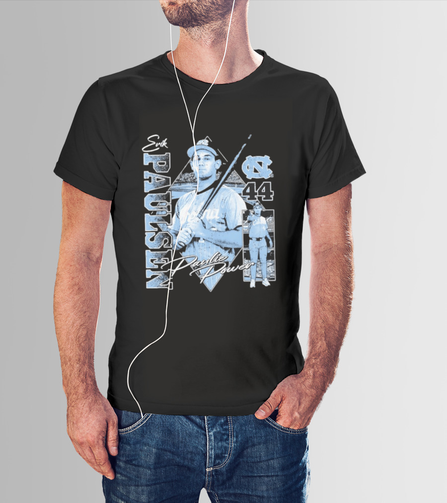 Erik Paulsen 44 UNC Paulie Power 90s Bootleg Baseball T-Shirt