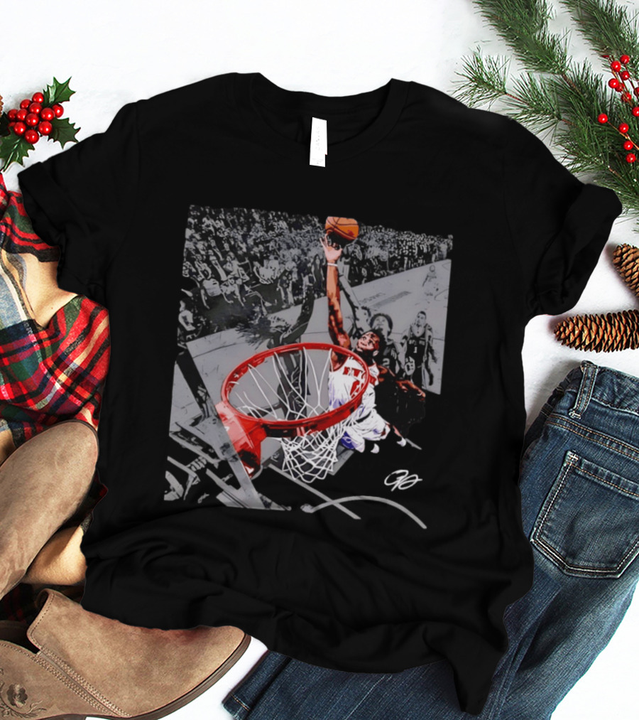 OG Anunoby Dunking New York Knicks 2026 NBA Action T-Shirt