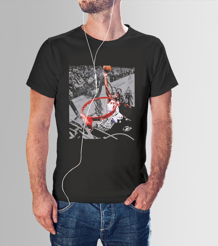 OG Anunoby Dunking New York Knicks 2026 NBA Action T-Shirt