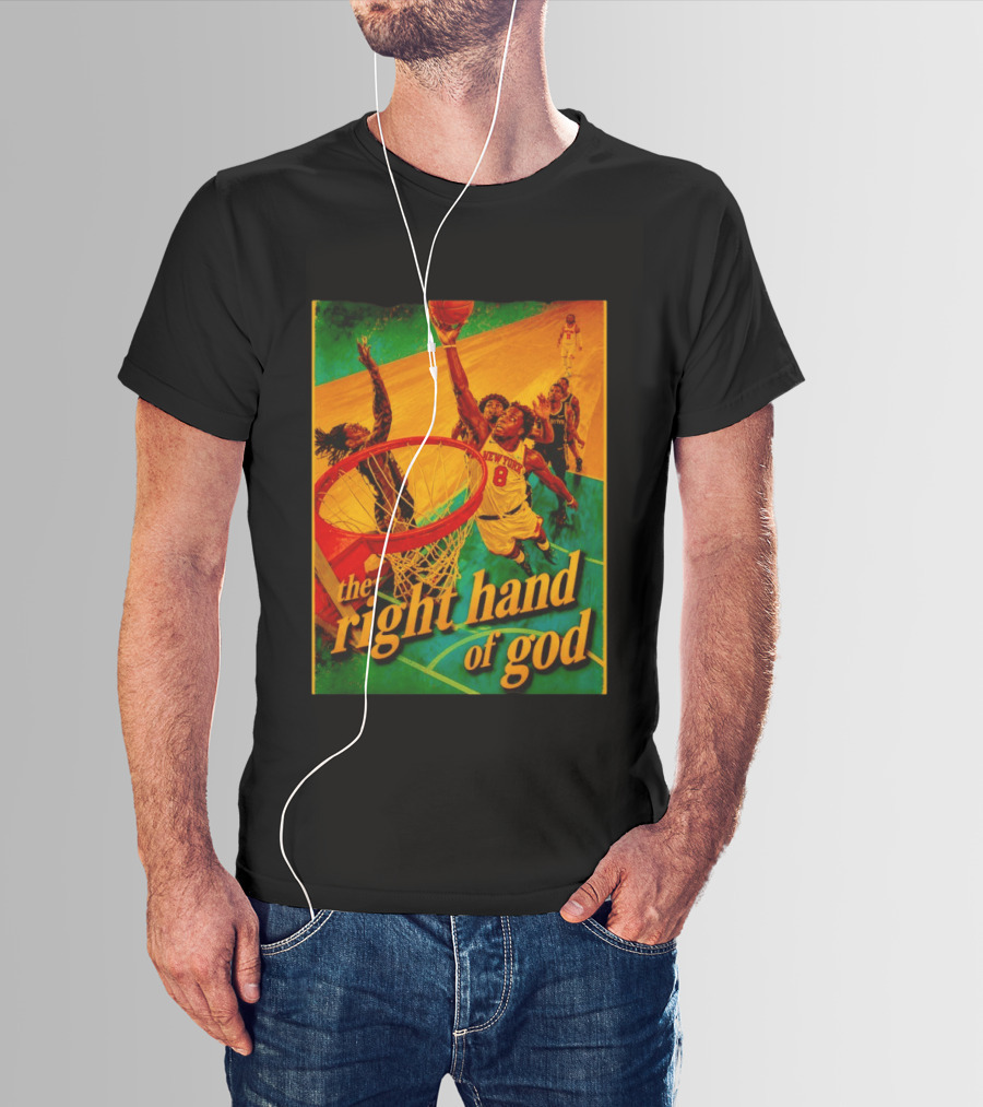 OG Anunoby New York Knicks Basketball The Right Hand Of God 2026 T-Shirt