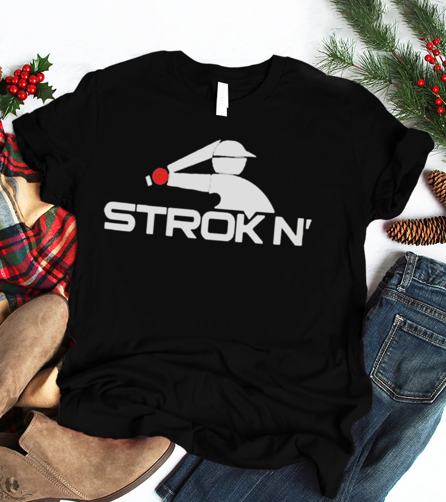 Strokin' Batter Hitting Baseball Player T-Shirt