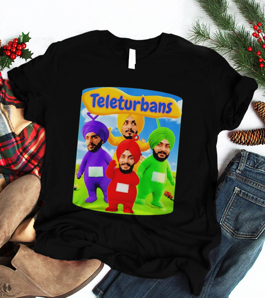Teleturbans Colorful Characters Parody Featuring Turbans T-Shirt