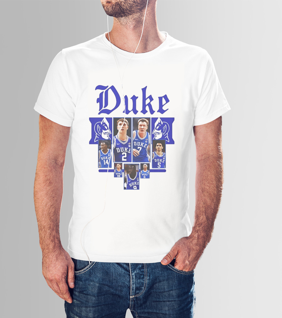 Duke Blue Devils Basketball Team Collage 2025 2026 T-Shirt