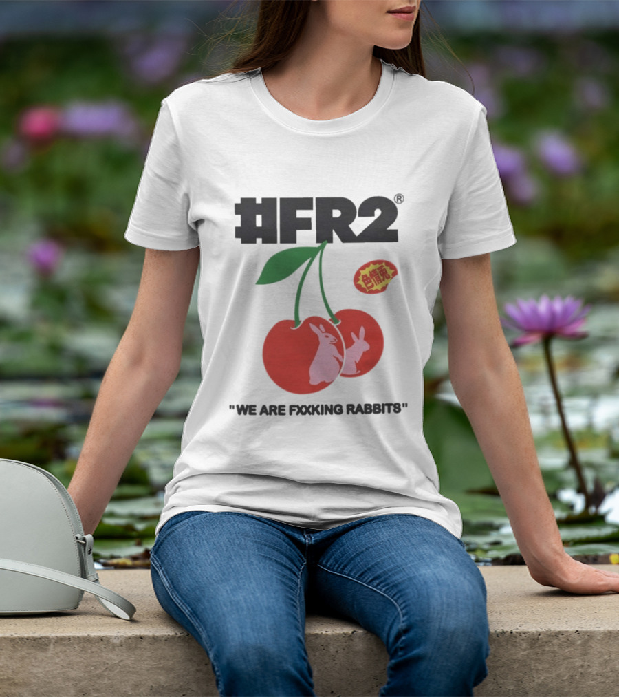 FR2 Cherry Rabbits "We Are Fxxking Rabbits" Red T-Shirt