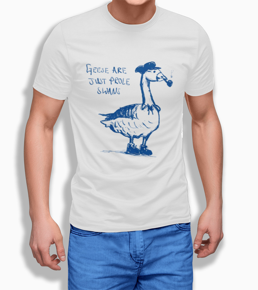 Geese Are Just Prole Swans Goose Smoking Pipe T-Shirt