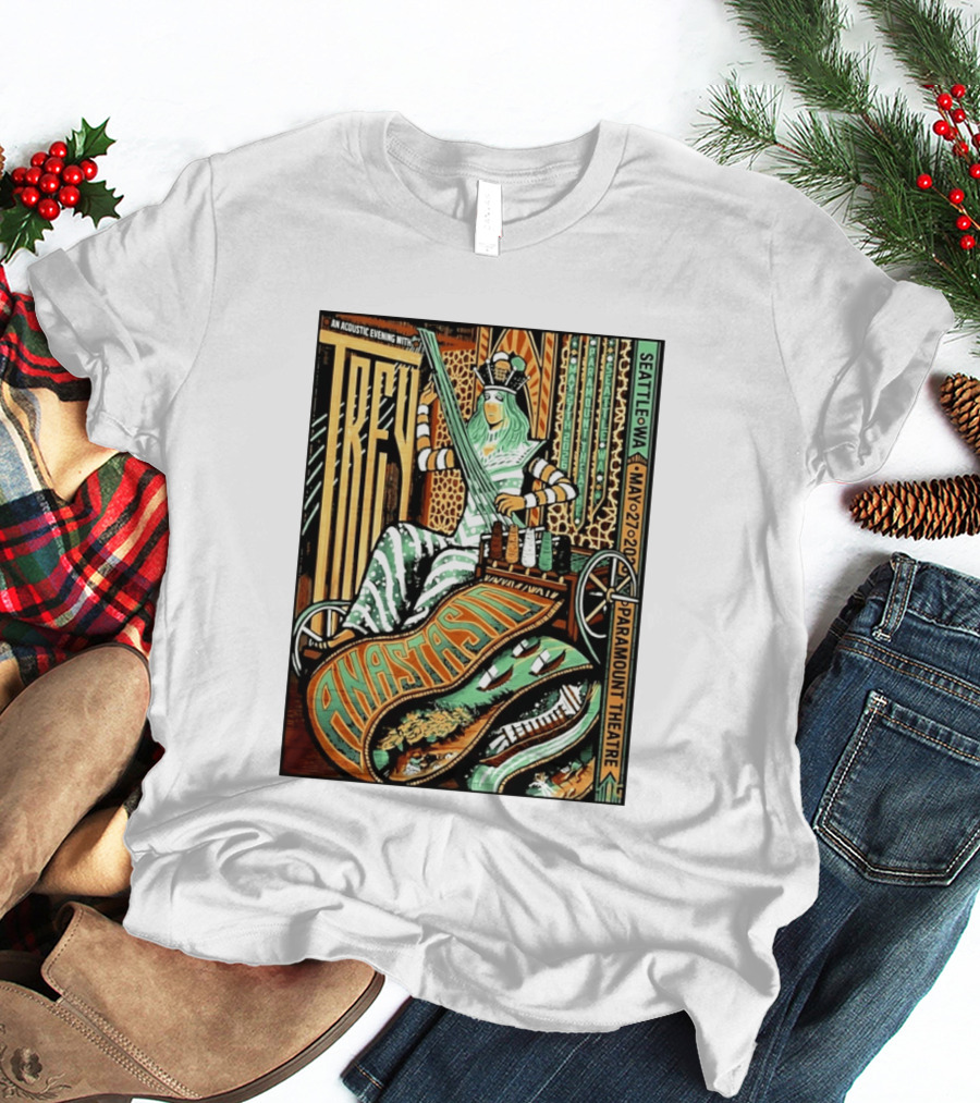 Trey Anastasio Acoustic Evening Seattle WA May 27 2026 Paramount Theatre T-Shirt