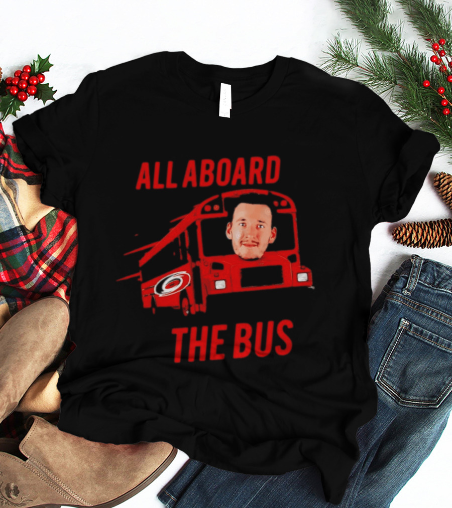 Andrei Svechnikov All Aboard The Bus Carolina Hurricanes NHL Hockey Player T-Shirt