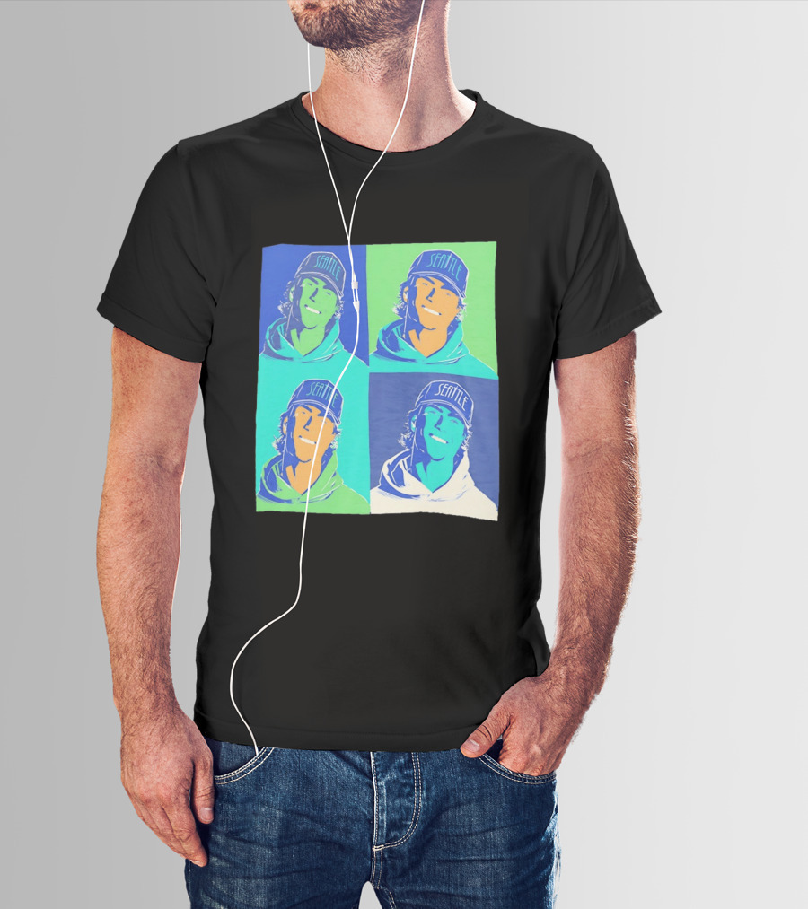 Bryan Woo Seattle Mariners Pop Art MLB Baseball T-Shirt