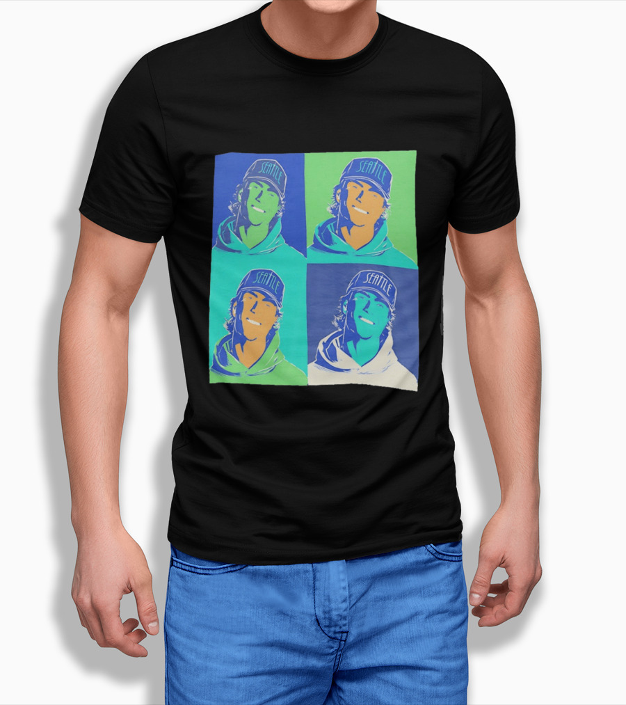 Bryan Woo Seattle Mariners Pop Art MLB Baseball T-Shirt