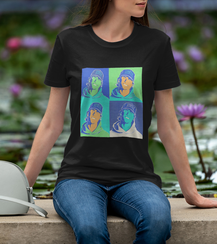 Bryan Woo Seattle Mariners Pop Art MLB Baseball T-Shirt