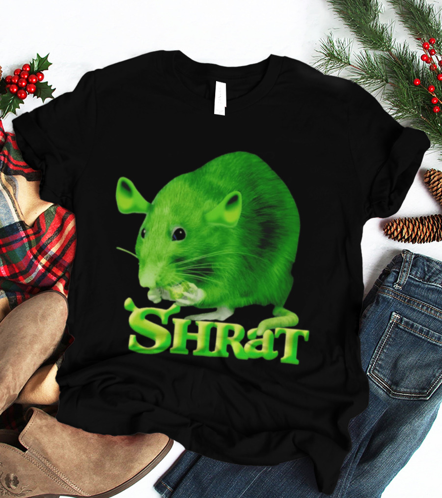 Shrat Chaos Potato Meme Shrek Rat Green Rodent Hybrid T-Shirt
