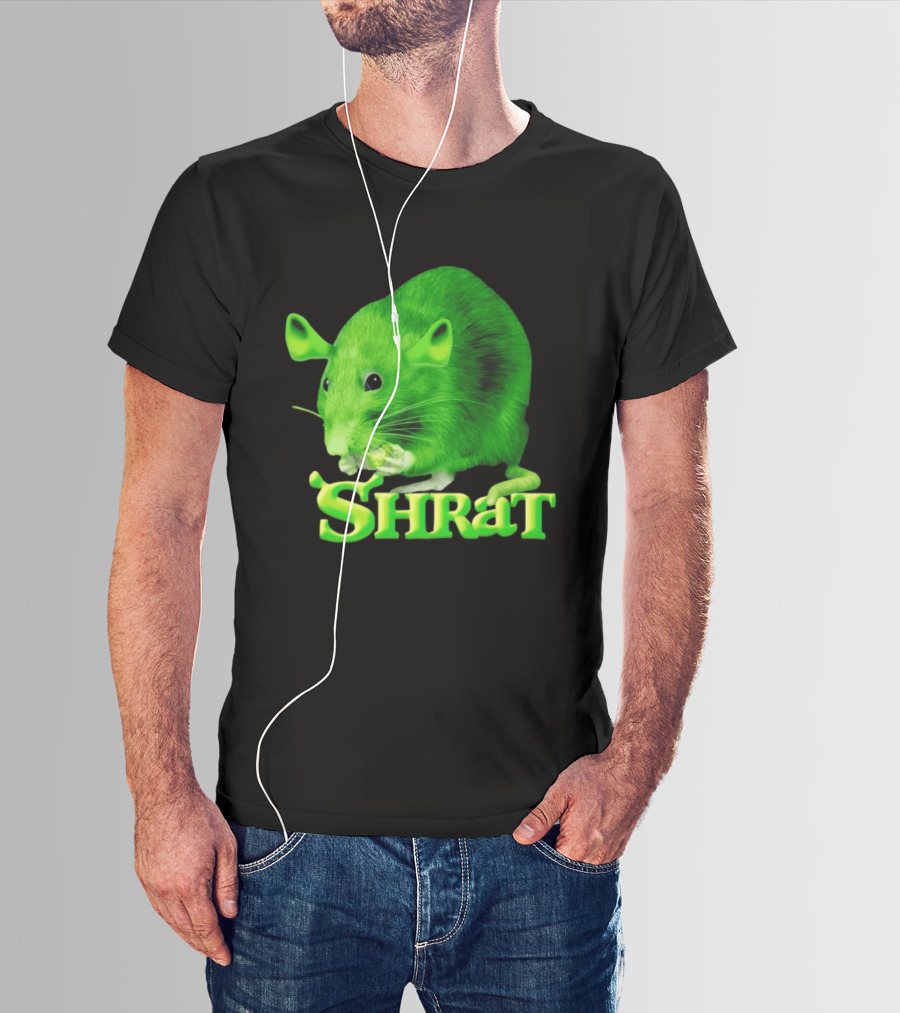 Shrat Chaos Potato Meme Shrek Rat Green Rodent Hybrid T-Shirt