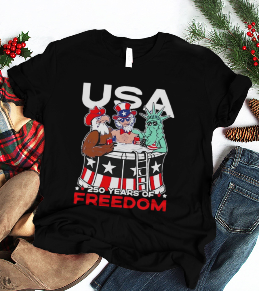 USA Eagle Uncle Sam Statue Of Liberty 250 Years Of Freedom T-Shirt