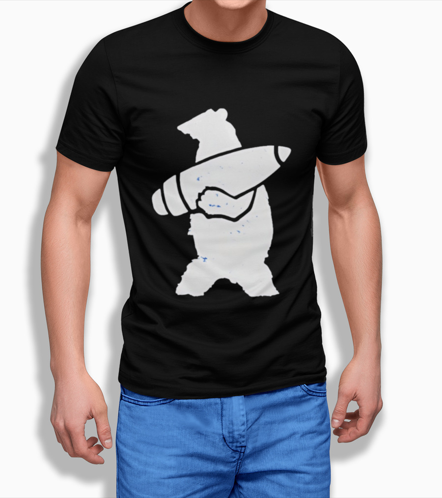 Bear Holding Artillery Shell Military Corporal T-Shirt