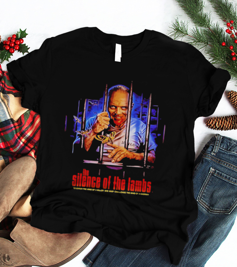 The Silence Of The Lambs Hannibal Lecter Anthony Hopkins Barbed Window Moth T-Shirt
