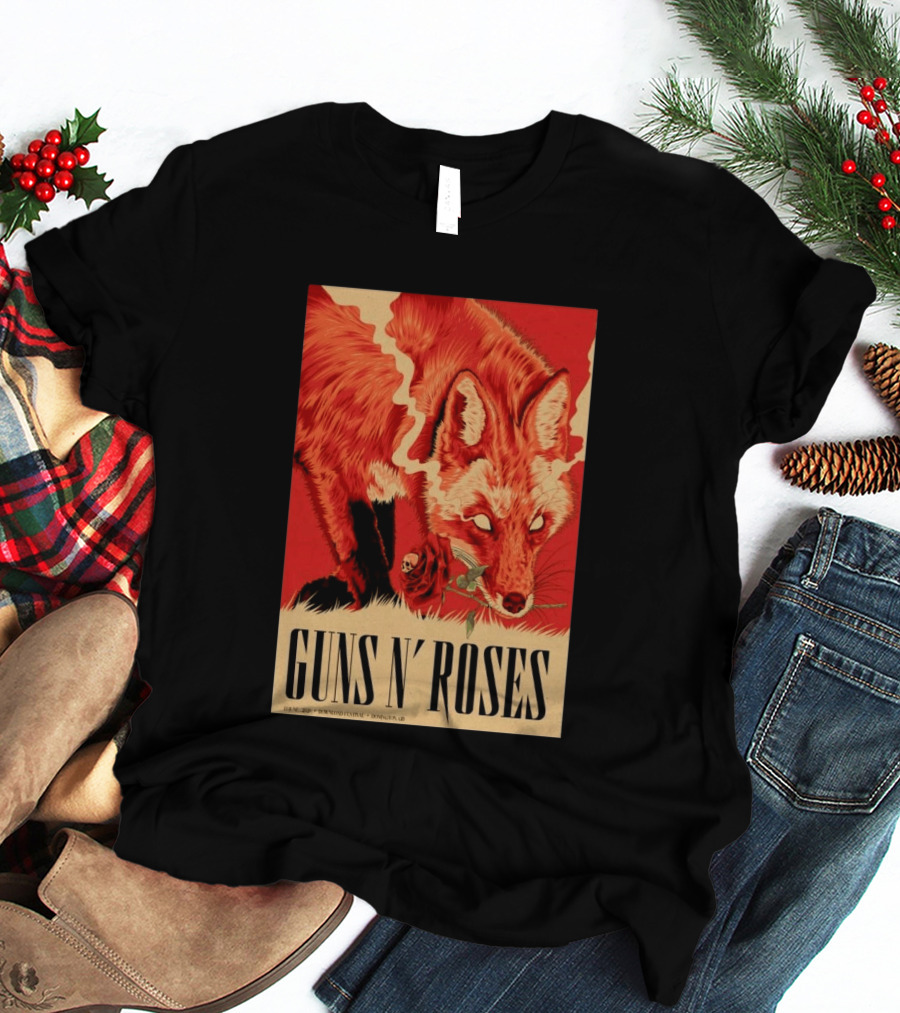 Guns N' Roses Fox With Rose Download Festival June 13 2026 Donington Park Castle Donington Leicestershire T-Shirt