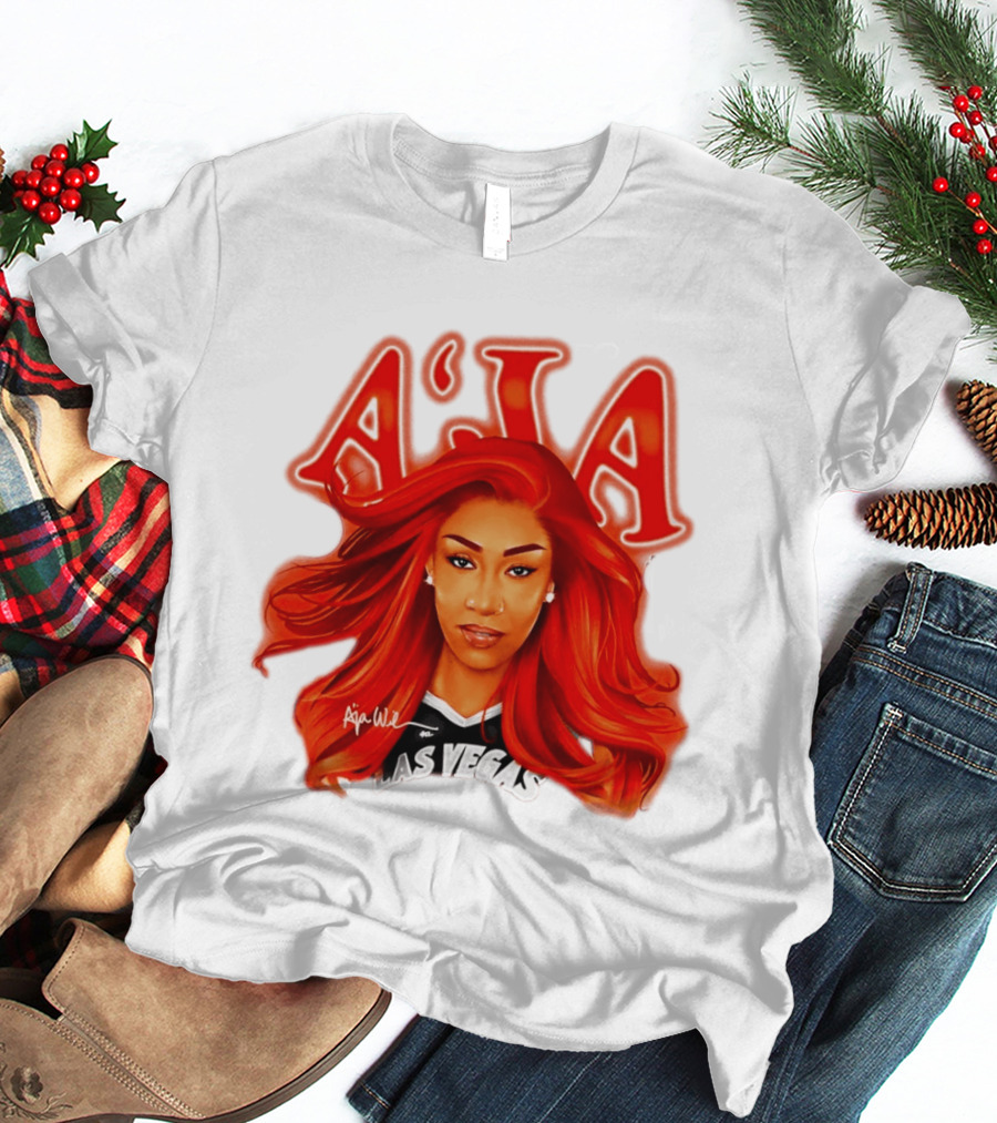 A'ja Wilson Aces Las Vegas Playa Society T-Shirt