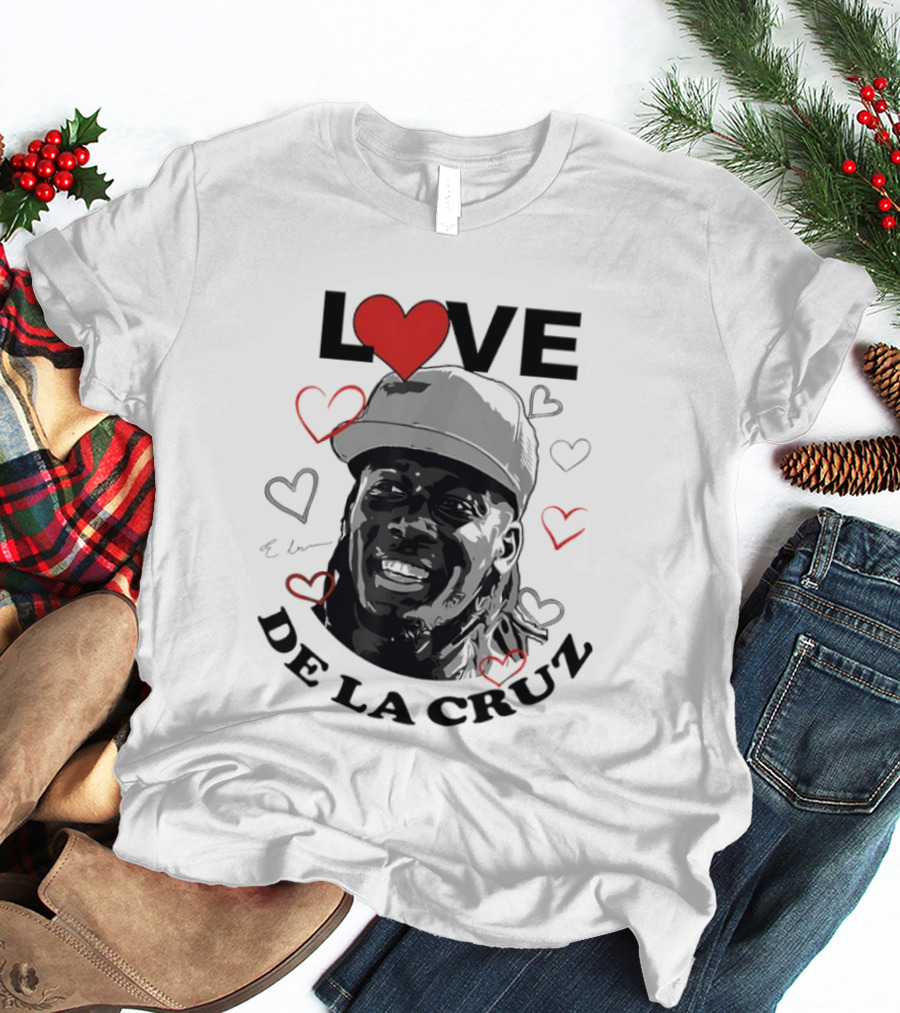 Love Heart Design Elly De La Cruz Cincinnati Reds Baseball T-Shirt