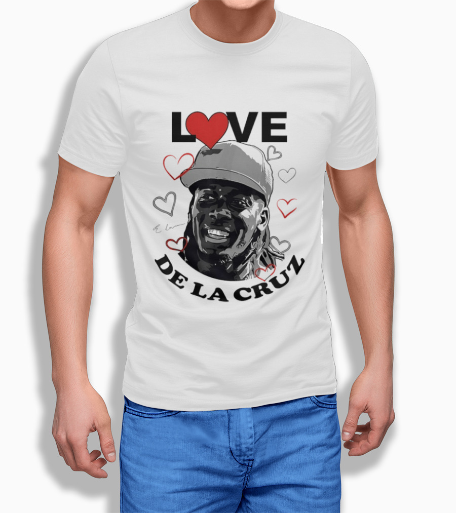 Love Heart Design Elly De La Cruz Cincinnati Reds Baseball T-Shirt