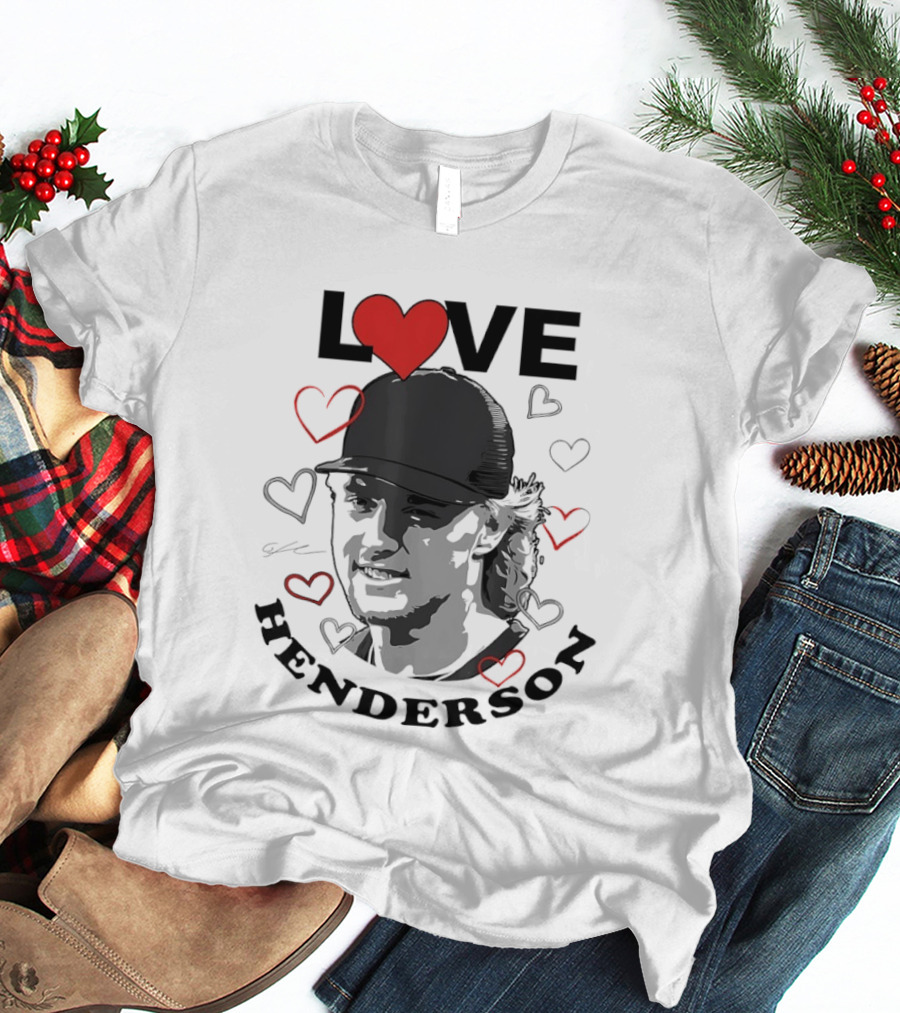 Love Gunnar Henderson Baltimore Orioles Baseball Heart T-Shirt