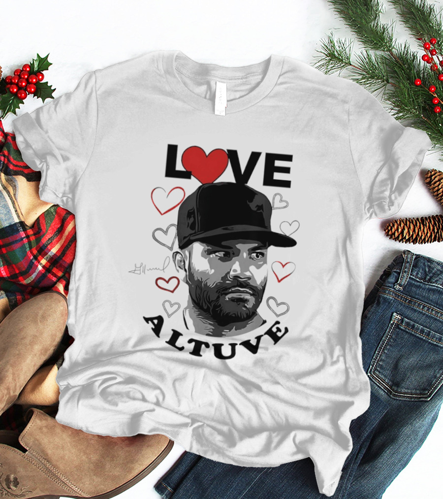 Love Altuve Houston Baseball Heart T-Shirt