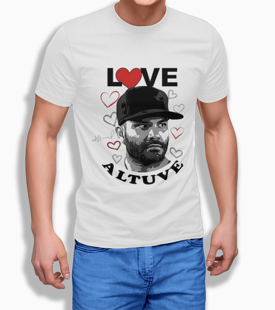 Love Altuve Houston Baseball Heart T-Shirt