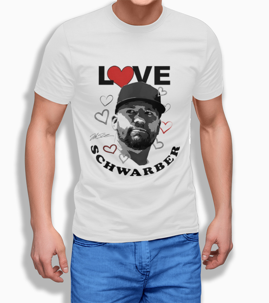 Love Kyle Schwarber Philadelphia Baseball Heart T-Shirt