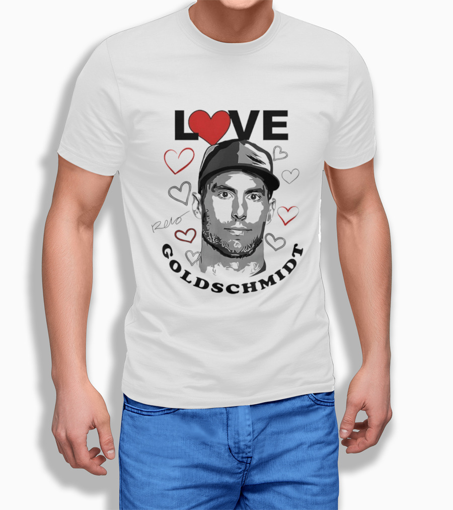 Love Paul Goldschmidt Heart Baseball T-Shirt