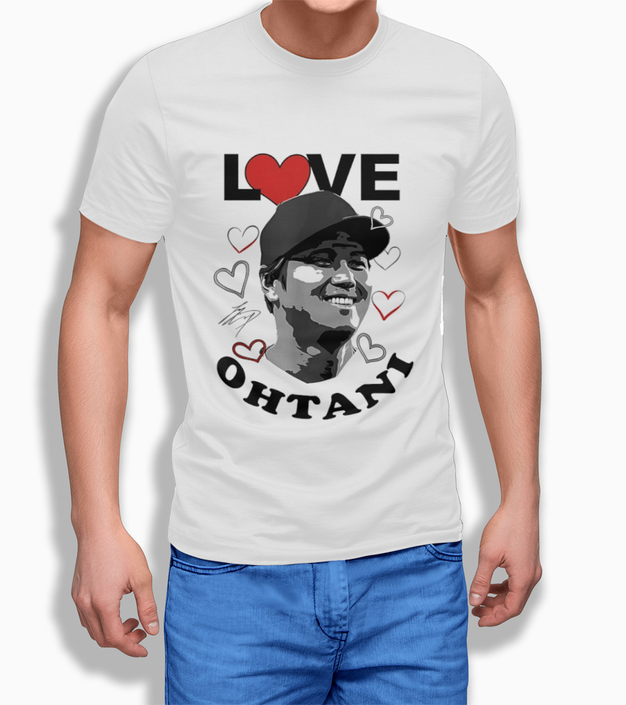 Love Shohei Ohtani Baseball Heart Los Angeles T-Shirt
