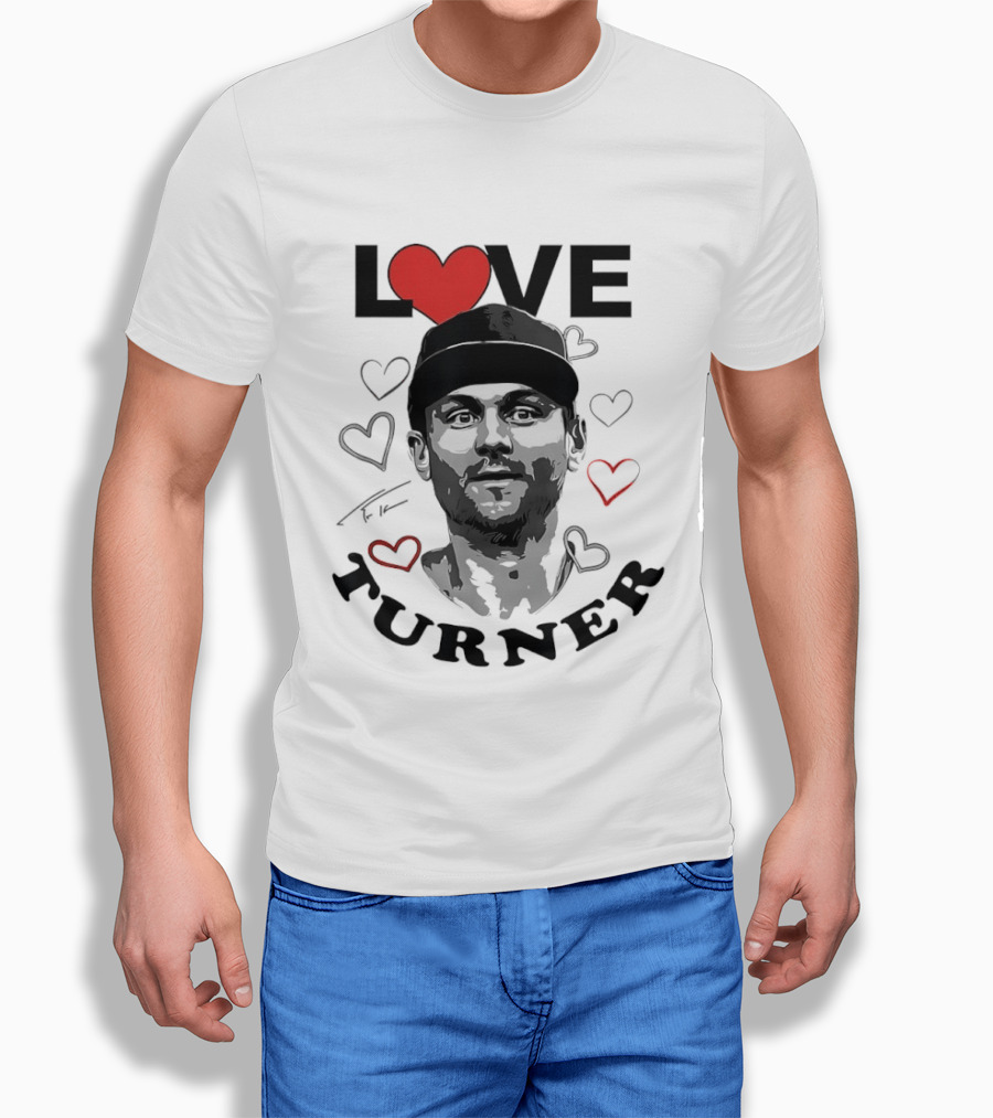 LOVE Trea Turner Philadelphia Phillies Baseball Heart T-Shirt