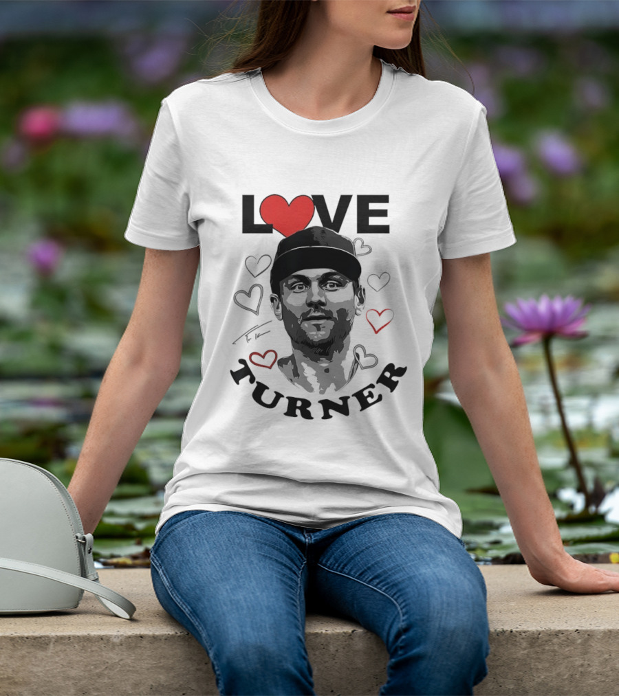 LOVE Trea Turner Philadelphia Phillies Baseball Heart T-Shirt
