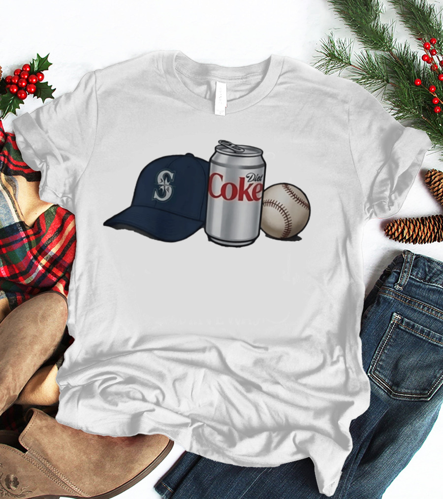 Mariners Diet Coke Baseball Cap And Ball T-Shirt