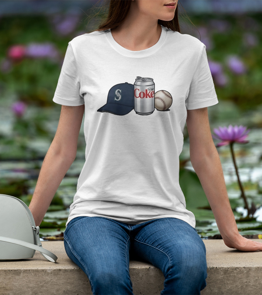 Mariners Diet Coke Baseball Cap And Ball T-Shirt