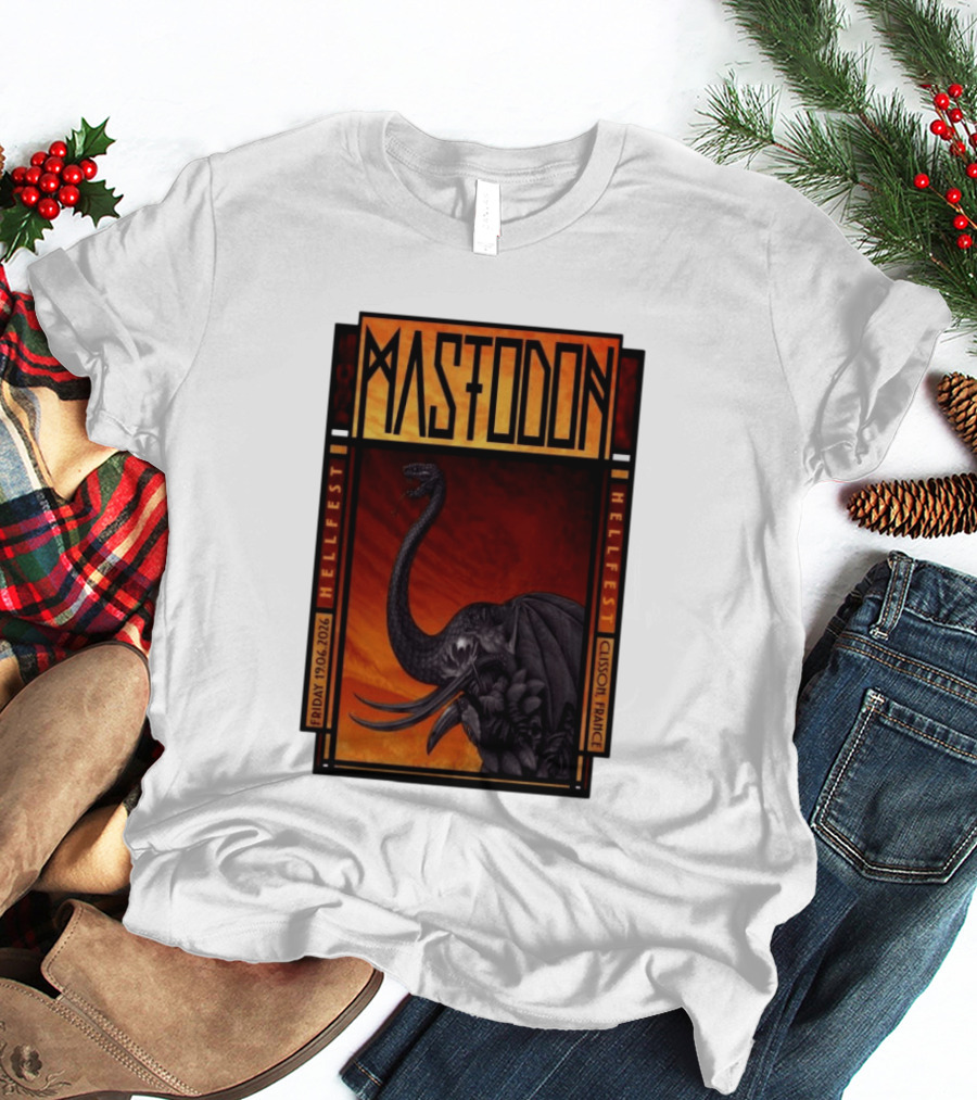 Mastodon Hellfest Clisson France June 19 2026 Dragon T-Shirt