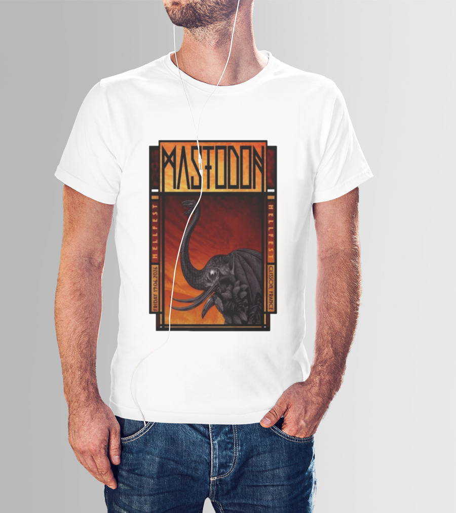 Mastodon Hellfest Clisson France June 19 2026 Dragon T-Shirt