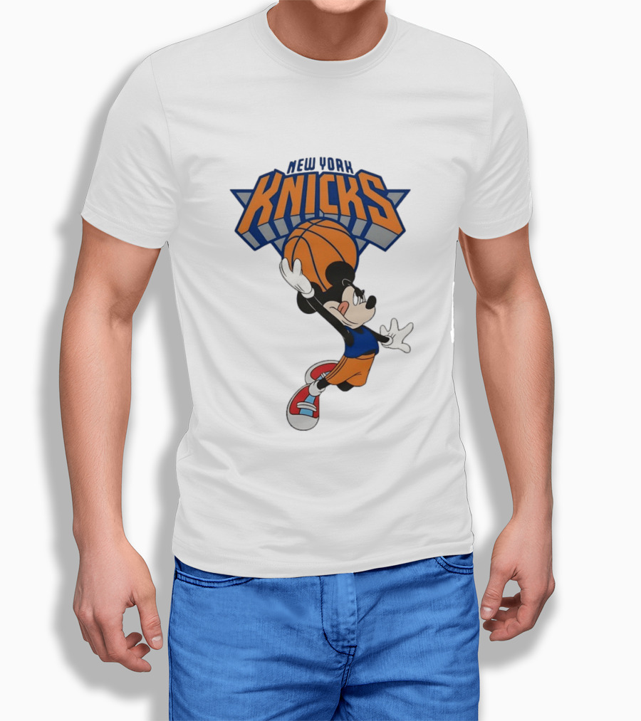 Mickey Mouse NBA New York Knicks Basketball Player Disney T-Shirt