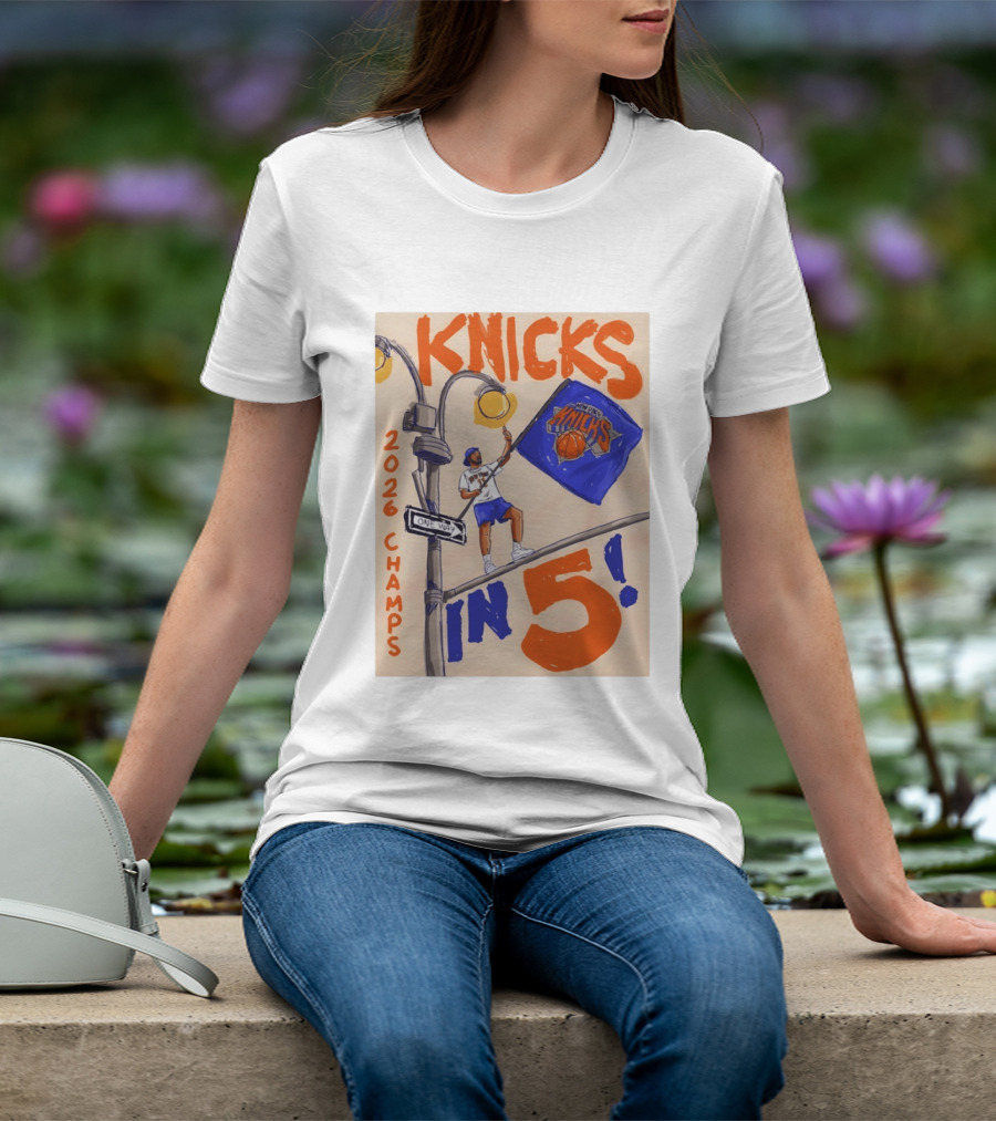 Jalen Brunson New York Knicks 2026 Champs Knicks In 5 Basketball Team T-Shirt