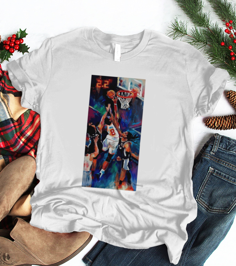 OG Anunoby Tip In 2.2 New York Knicks NBA Basketball Player Action T-Shirt