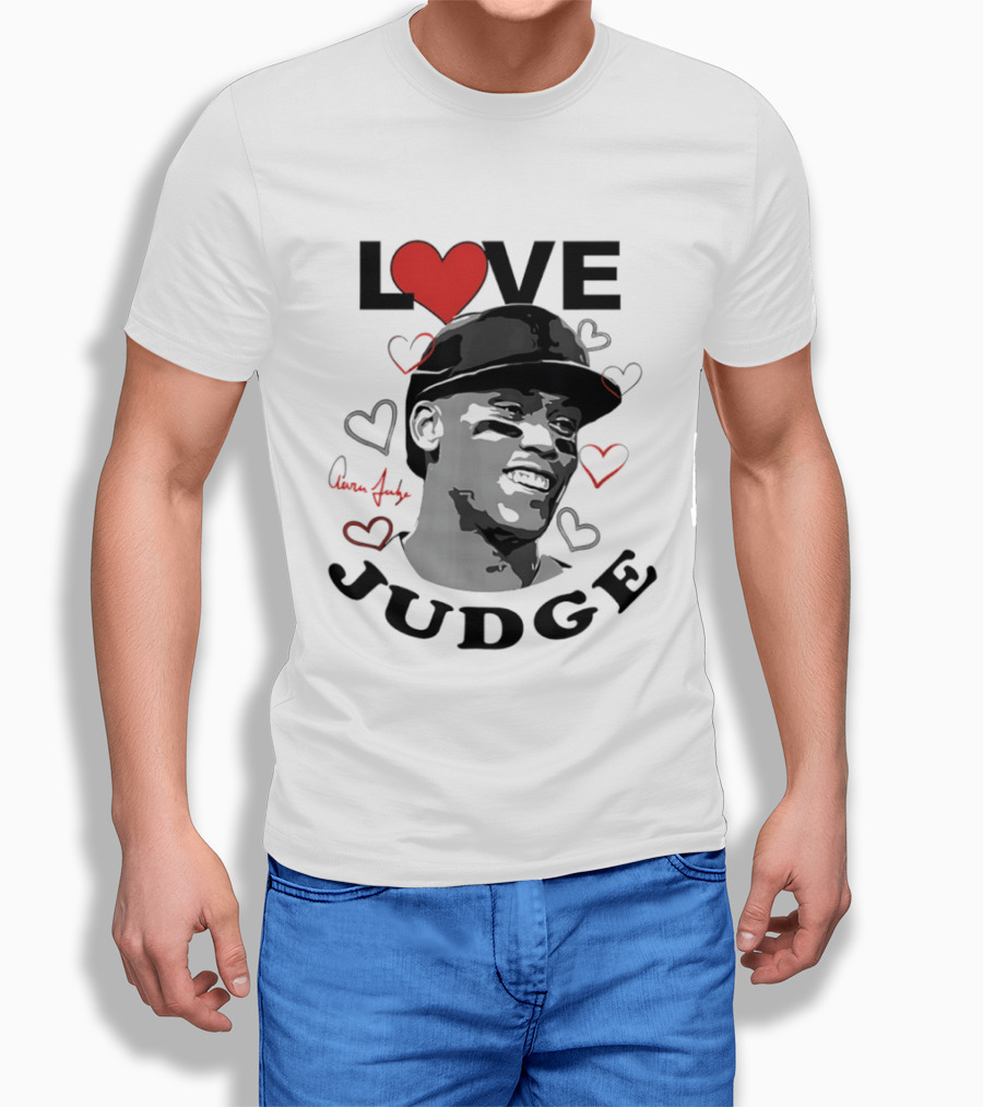 Love Aaron Judge New York Yankees Heart T-Shirt