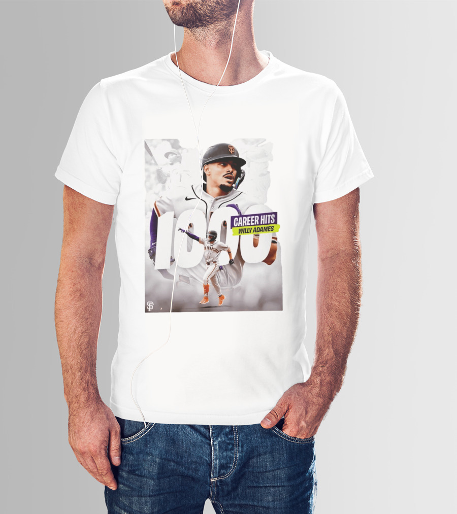 Willy Adames 1000 Career Hits San Francisco T-Shirt